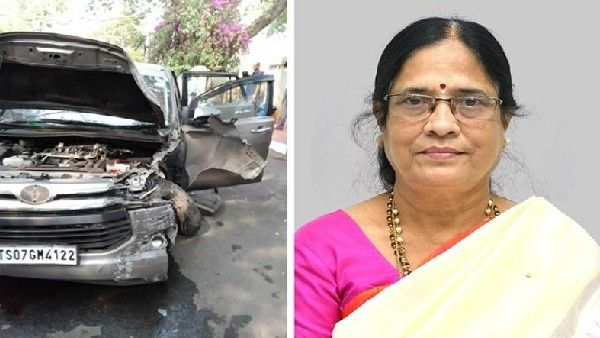 కొత్త ఎమ్మెల్సీ వాణిదేవి కారుకు ప్రమాదం -అసెంబ్లీ వద్ద అనూహ్య ఘటన - తప్పిన ముప్పు