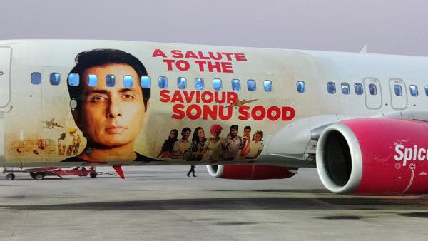 సోనూ సూద్‌కు అరుదైన గౌరవం -స్పైస్ జెట్ విమానంపై రక్షకుడి బొమ్మ -నాడు రిజర్వేషన్ లేని ప్రయాణం