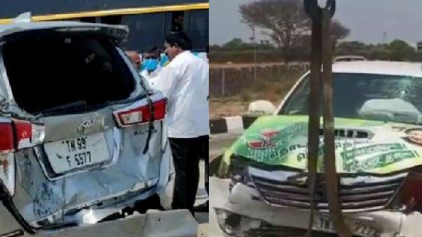 అసెంబ్లీ స్పీకర్ కారుకు ప్రమాదం -ఢీకొట్టిన మంత్రి కాన్వాయ్ -మోదీ సభకు వెళ్తుండగా ఘటన