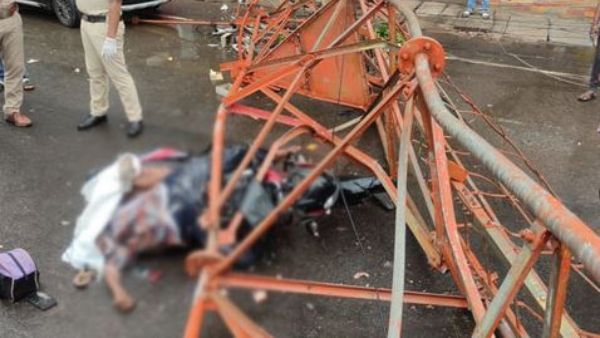 విషాదం: బైక్‌పై కుప్పకూలిన సెల్ టవర్, వ్యక్తి మృతి, మరో మహిళకు తీవ్రగాయాలు