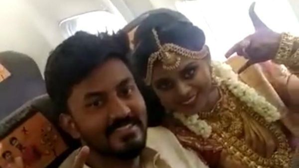 Viral Video: తమిళ జంట వెరైటీ వెడ్డింగ్: లాక్‌డౌన్ ఉన్నా..అంగరంగ వైభవంగా: భూమ్మీద కాదు