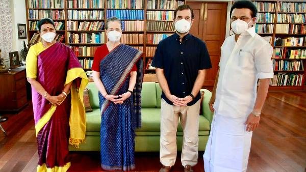 సోనియా, రాహుల్‌తో స్టాలిన్‌ భేటీ-కీలక చర్చలు- తమిళనాడులో గెలిచాక తొలిసారి