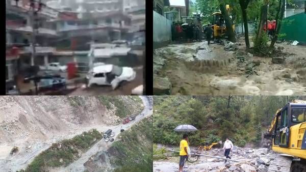 కుండపోత వర్షం: వణికిపోయిన ధర్మశాల, కొట్టుకుపోయిన వాహనాలు, సీఎంకు అమిత్ షా ఫోన్, మోడీ రివ్యూ