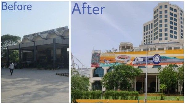 మోదీ మ్యాజిక్: రైలు పట్టాలపై 5స్టార్ హోటల్ -అత్యద్భుతంగా గాంధీనగర్ రైల్వే స్టేషన్ -కొద్ది గంటల్లో