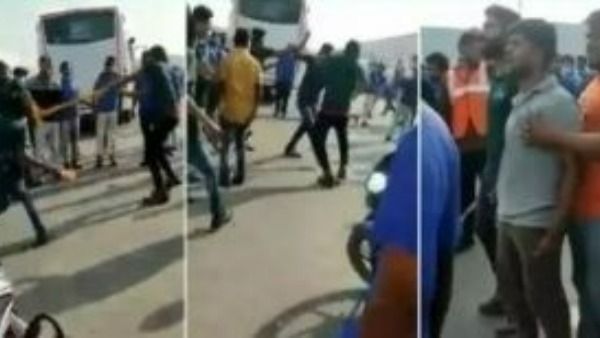 కియా కంపెనీ ఉద్యోగుల ఘర్షణ: ఇనుప రాడ్లతో కొట్తుకున్నారు, వీడియో వైరల్