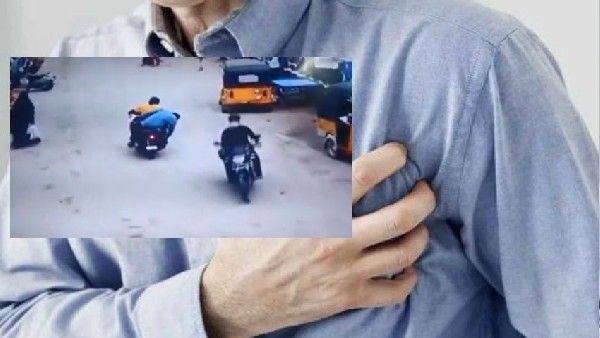 హతవిధి.. బైక్‌పై వెళ్తుండగా గుండెపోటు.. కుప్పకూలి..