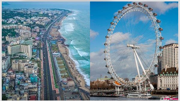 వైజాగ్‌లో లండన్‌ ఐ - వరల్డ్‌ టాప్‌–10 మెగావీల్స్‌లో ఒకటిగా :నగరం -సముద్రం వ్యూతో ..!!