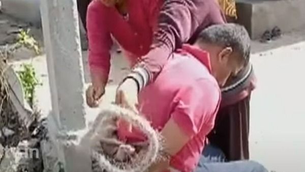 కాళికలా మారిన సతీ: మొగుడిని తాడుతో కట్టి, కొట్టి...