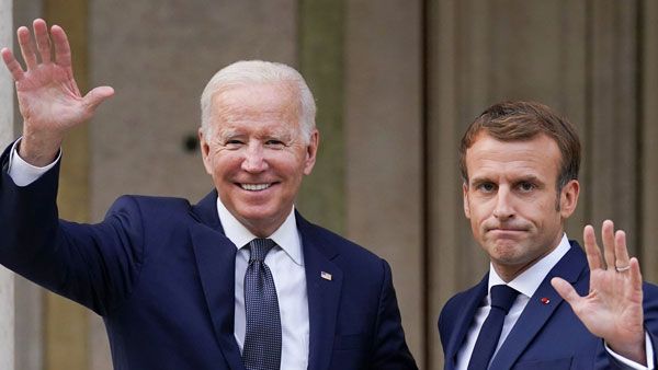 రంగంలో దిగిన జో బైడెన్: ఫ్రాన్స్ అధ్యక్షుడికి ఎమర్జెన్సీ ఫోన్ కాల్