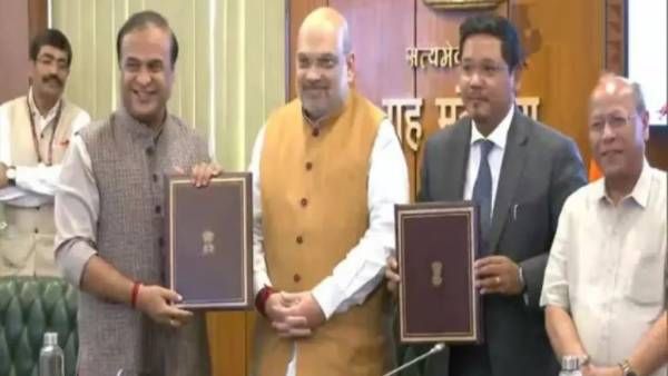 50 ఏళ్ల సమస్యకు పరిష్కారం: అమిత్ షా సమక్షంలో ఒప్పందంపై అసోం-మేఘాలయ సంతకం