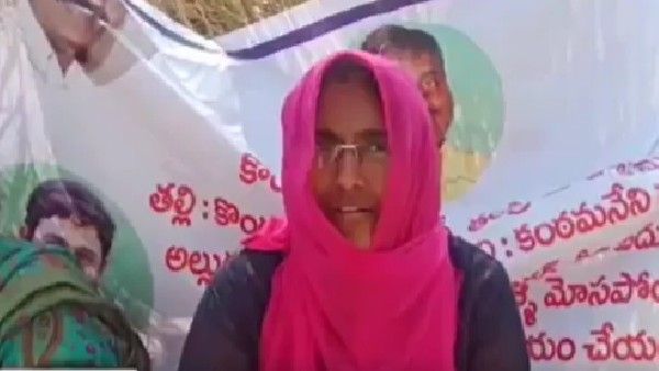 భర్త సంసారానికి పనికిరాడని కృష్ణానదిలో భార్య వినూత్న నిరసన దీక్ష