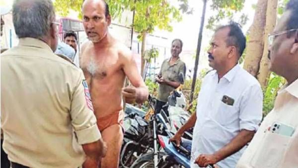 అర్ధనగ్నంగా ఆర్టీసీ డ్రైవర్.. అధికారుల ముందు అలా, ఎక్కడ, ఎందుకంటే..