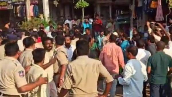 హుస్నాబాద్‌లో ఉద్రిక్తత: గౌరవెల్లి భూనిర్వాసితుల నిరసన, ప్రజాప్రతినిధుల దాడులు