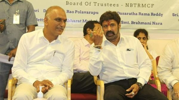 బాలకృష్ణ పైకి కరుకు.. మనసు సాఫ్ట్: హరీష్ రావు కితాబు; బాలయ్య కూడా తగ్గలేదుగా!!