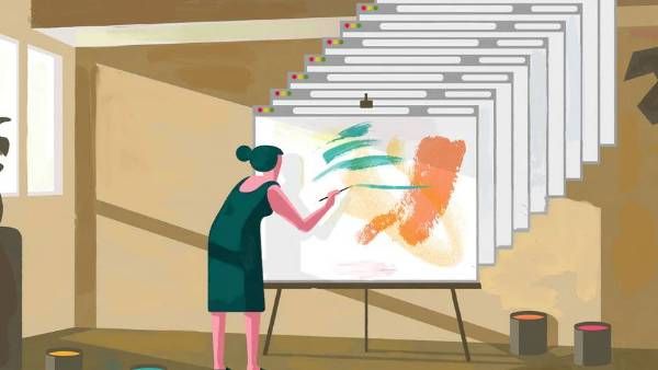 అంతం లేని ఆర్ట్ వర్క్: ఒక కళాకృతిలోనుండి మరో కళాకృతి.. అద్భుత సృజన; వీడియో వైరల్