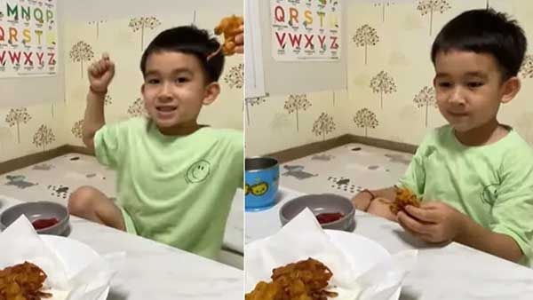 viral video:చిన్నారికి హిందీ నేర్పిస్తూ.. పకోడి రుచికరంగా ఉందంటూ, వైరల్