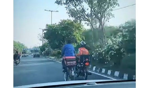 Swiggy, Zomato: హెల్పింగ్ నేచర్ అంటే ఇది.. జొమాటోకు హెల్ప్ చేసిన స్విగ్గీ.. వీడియో వైరల్..