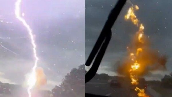 Viral Video: కారు పై పడిన పిడుగు.. సోషల్ మీడియాలో వైరల్ షాకింగ్ వీడియో..