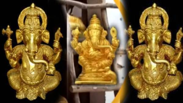 పసిడి కాంతులతో గణేశుడి ప్రతిమ.. ధగధగ లాడనున్న బొజ్జ గణపయ్య.. ఎక్కడంటే