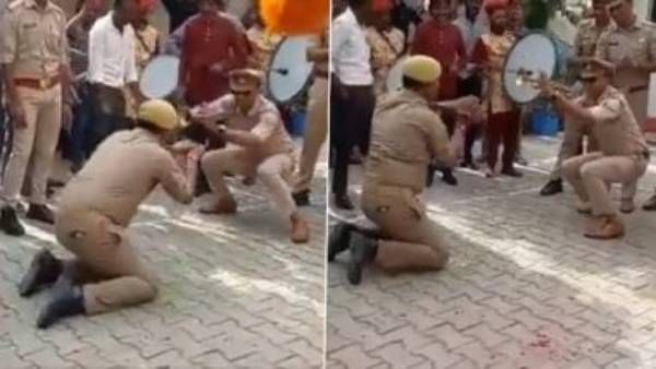 Viral Video: నాగిని పాటకు స్టెప్పులేసిన ఎస్సై, కానిస్టేబుల్.. వీడియో వైరల్..