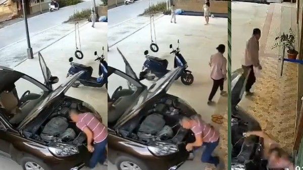 Viral Video: కారు స్టార్ట్ చేసి కిందికి దిగి రిపేర్ చేస్తున్నాడు.. ఆ తర్వాత ఏం జరిగిందంటే..?