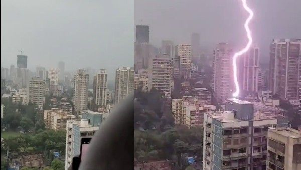 Viral video:గుండె గుబేల్, ముంబైలో ఓ ఇంటిపై పిడుగుపాటు, వీడియో వైరల్