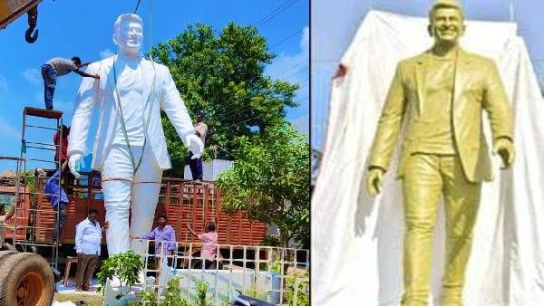 puneet rajkumar statue : తెనాలి నుంచి కర్నాటకకు పునీత్ రాజ్ కుమార్ భారీ విగ్రహం-ప్రత్యేకతలివే