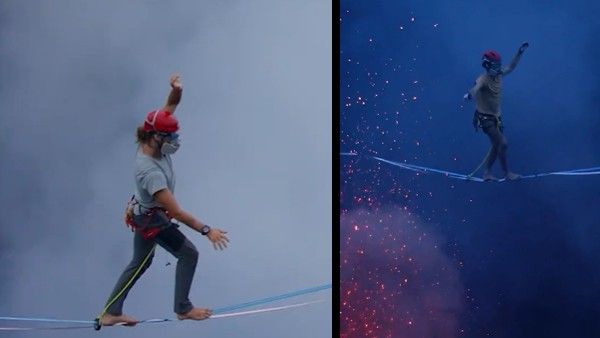 Viral Video:ఇదీ నిజంగా గ్రేటే.. లావా ఎగజిమ్ముతుంటే, పైన రోప్ వాక్..