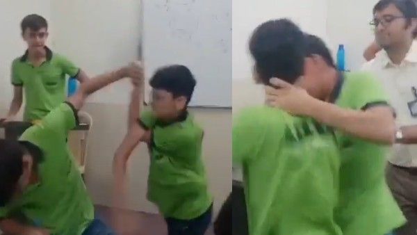 VIRAL NEWS..కోచింగ్ సెంట‌ర్ వ‌ద్ద స్టూడెంట్స్ డిష్యూం డిష్యూం, కార‌ణ‌మిదే..