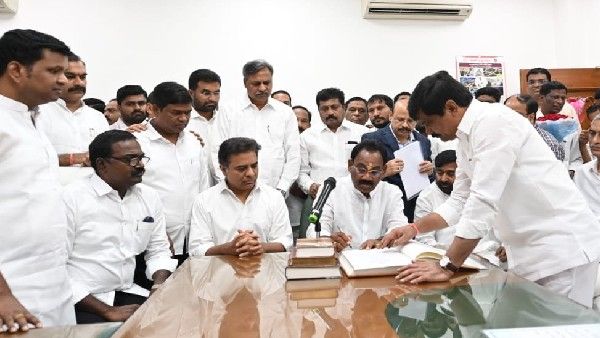 మునుగోడు ఎమ్మెల్యేగా కూసుకుంట్ల ప్రభాకర్ రెడ్డి ప్రమాణం.. హాజరైన మంత్రులు కేటీఆర్, హరీష్ రావు