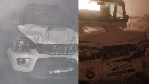 డిప్యూటీ సీఎం కారు నుజ్జు నుజ్జు..