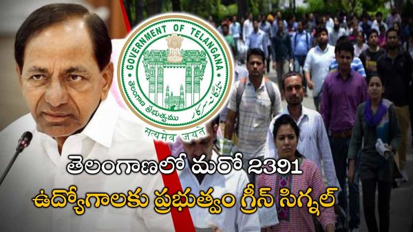 తెలంగాణలో మరో 2391 ఉద్యోగాలకు ప్రభుత్వం గ్రీన్ సిగ్నల్