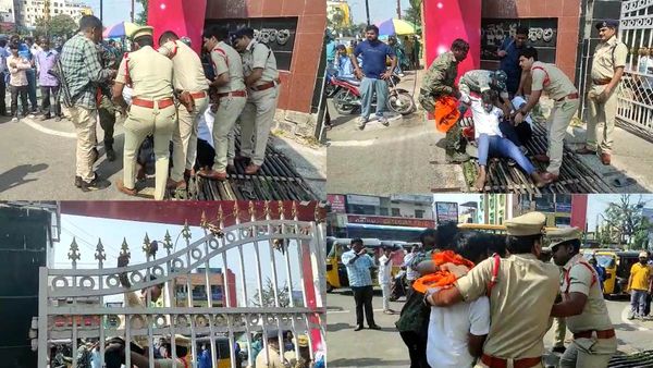 వరంగల్ పీజీ వైద్యవిద్యార్థిని ఆరోగ్యం విషమం; కేఎంసీ ముందు విద్యార్ధిసంఘాల ఆందోళనతో ఉద్రిక్తత!!