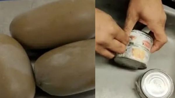 టూనా చేపల నూనె డబ్బాల మధ్య, క్యాప్సుల్స్.: శంషాబాద్ ఎయిర్‌పోర్టులో 1.24 కేజీలో గోల్డ్ సీజ్