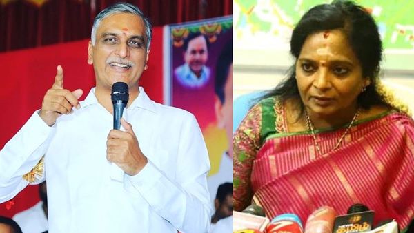 తమిళిసై, చంద్రబాబు వ్యాఖ్యలకు హరీశ్ రావు కౌంటర్: వీడియోలతో ట్వీట్లు