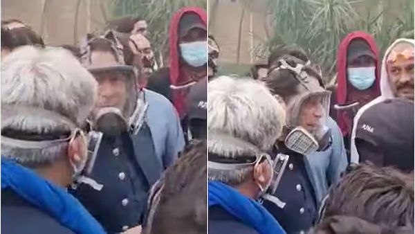 గ్యాస్ మాస్క్‌లో పాకిస్తాన్ మాజీ ప్రధాని ఇమ్రాన్ ఖాన్