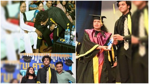 ఎక్సలెన్స్ అవార్డు సాధించిన మనవడిపై కేసీఆర్ ప్రేమ.. ఉబ్బి తబ్బిబ్బైన కేటీఆర్