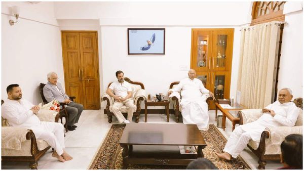 విపక్షాల ఐక్యతపై ముందడుగు-ఢిల్లీలో రాహుల్, ఖర్గేతో నితీశ్ కుమార్ కీలక చర్చలు...