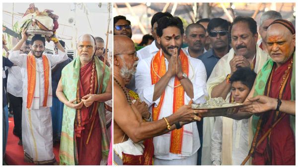 స్వామీజీలతో కలిసి సీఎం జగన్ - విజయవాడ కేంద్రంగా..!!