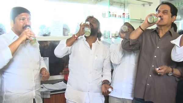 తెలంగాణ నీరా తాగిన ఏపీ మంత్రి జోగి రమేష్, సుమన్: ఇక ఏపీలోనూ!