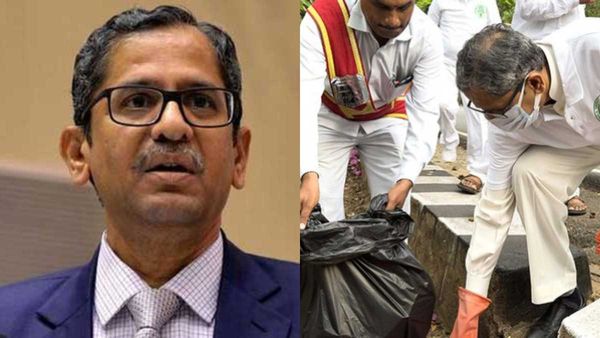 TTD: తిరుమలలో మాజీ సీజేఐ ఎన్వీ రమణ శ్రమదానం..!!