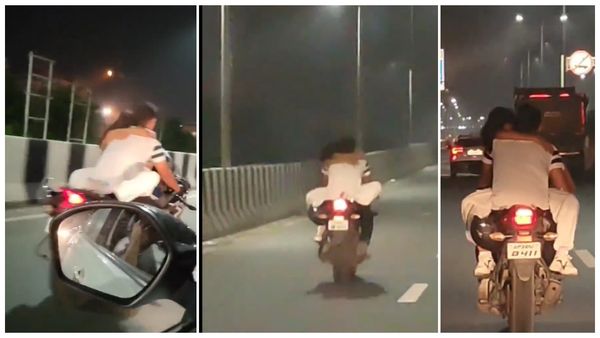 Viral Video: నడుస్తోన్న బైక్‍పై హగ్గులు.. వైరల్ అయిన వీడియో..