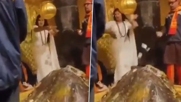 Kedarnath: కేదార్‌నాథ్‍లో శివలింగంపై నోట్లు వెదజల్లిన మహిళ.. వైరల్ అయిన వీడియో..