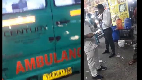 మిర్చి బజ్జీలు తినేందుకు సైరన్‌తో వచ్చిన అంబులెన్స్‌ డ్రైవర్: డీజీపీ సీరియస్ వార్నింగ్