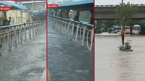 స్విమ్మింగ్ పూల్ లా కాజీపేట రైల్వేస్టేషన్.. చెరువుల్లా రోడ్లు; వరంగల్ కు మళ్ళీ వానగండం!!