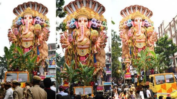 ట్యాంక్‌బండ్ వైపు కదిలిన ఖైరతాబాద్ మహా గణపతి: రిచ్మండ్ విల్లాలో రూ. 1.26 కోట్లు లడ్డూ వేలం