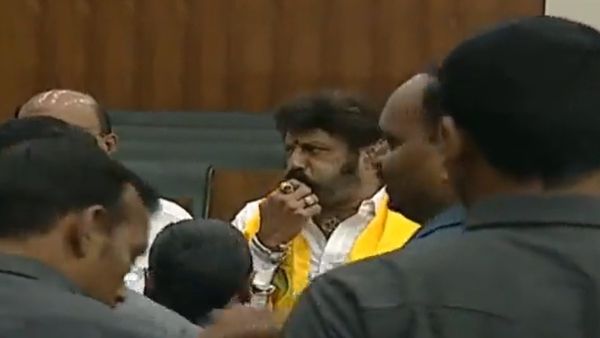 సభలో బాలకృష్ణ విజిల్స్, మార్షల్స్ ఎంట్రీ - సభ్యుల సస్పెన్షన్..!!