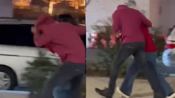 లవర్‌తో రోడ్డు మీద పరుగులు తీసిన స్టార్ హీరో (వీడియో)