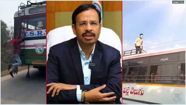కదులుతున్న ఆర్టీసీ బస్సు పైకెక్కి యువకుడి రీల్స్: సజ్జనార్ ఏం చేశారంటే!!