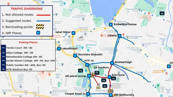 రేపు హైదరాబాద్ నగరంలో ట్రాఫిక్ ఆంక్షలు: ఈ మార్గాల్లో వెళ్లొద్దు